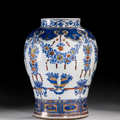 Grande potiche en porcelaine imari chinois, Chine, Dynastie Qing, XVIIIème siècle