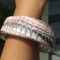 wide Peruvian fabric like bracelet