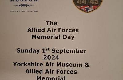 ELVINGTON - Dimanche 1er Septembre 2024 - Journée commémorative des Forces Aériennes Alliées
