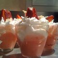 Iles flottantes aux fraises