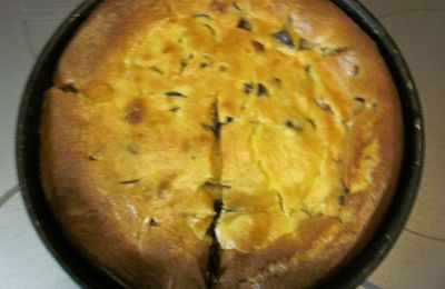 Clafoutis aux aubergines et chorizo