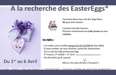 Chasse aux chaton de Pâques - Du 1er au 6 Avril 2018