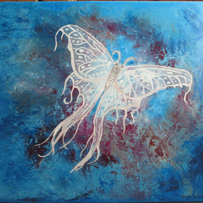 Tableau "Papillon méduse"