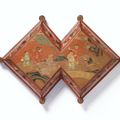 An Exceptional 'Qiangjin' and 'Tianqi' Lacquer 'Wandai Shenghe' Double-Lozenge Box and Cover, Mark and Period of Qianlong