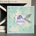 Carte de naissance - Bébé éléphant