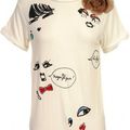 T-shirt with mini-face print by Lanvin