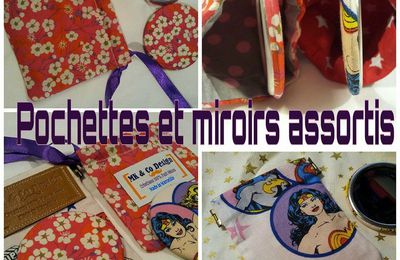 Miroirs de poche et pochettes assortis - MK & Co Design