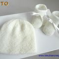 tutoriel tricot bb, bonnet et chaussons laine, explications en pdf
