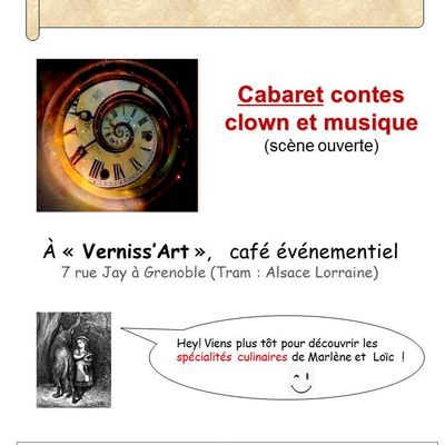  cabaret/scène ouverte au café verniss'Art à Grenoble