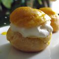 Petits choux à la chantilly citron