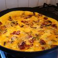 OMELETTE AUX COURGETTES ET MAGRETS DE CANARD