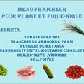 MENU FRAICHEUR