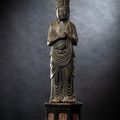 A rare bronze figure of Kannon Bosatsu (Bodhisattva) in Zenkôji-style
