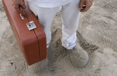 Les pieds dans le sable