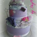 Un gâteau de couches de princesse #fille #cadeau de naissance original