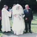 mon papa et moi le jour de mon mariage en 1995 !!