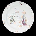 A Royal Saxon Meissen Kakiemon large dish, mark for Konïgliche Hof Conditorei, circa 1740