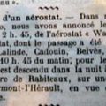 FEVRIER 1908 : UN AEROSTAT SURVOLE BERGERAC ET LA REGION !!