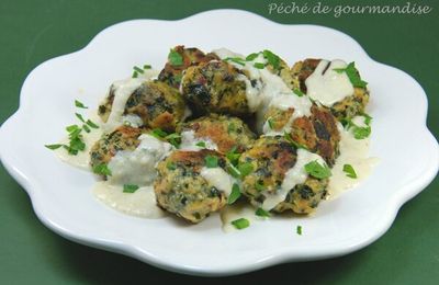 Boulettes ricotta, épinards et chorizo