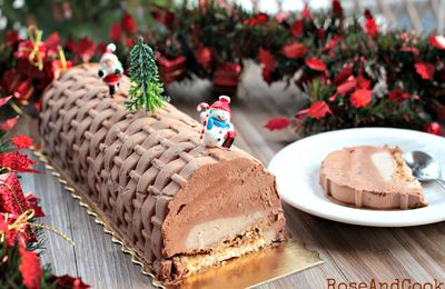 Bûche choco-maronsui's® pour réconcilier le camp des bûches-choco avec le camp des bûches-crème-de-marron {recette}