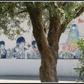 Sur les murs de l'école de Mouans Sartoux par l'artiste Olivia Paroldi