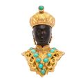 Nardi Blackamoor Pendant Brooch,1970