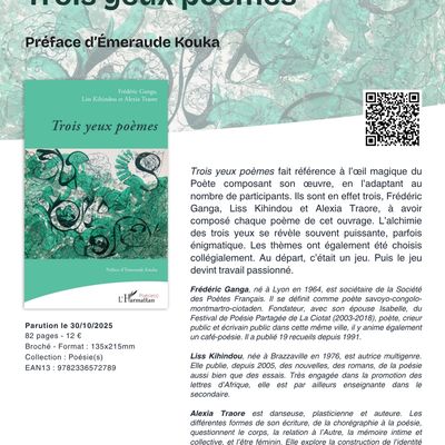 Sortie du livre Trois yeux poèmes 