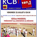 Paseo y Toros - RCB - avec Gilles MASSOL 23-07-2021