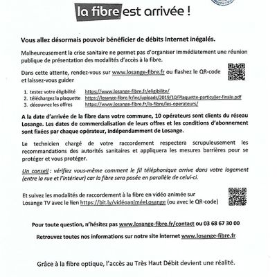 LA FIBRE EST ARRIVÉE A FROLOIS