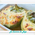 Courgette farcie aux 3 fromages