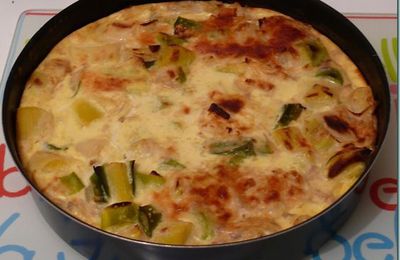 Quiche sans pâte thon-poireau-oignon