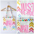 * Just Be You * - Le Tote Bag Couture Customisé Tout en Couleurs