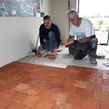 Les carreaux de terre anciens...une réussite ! 