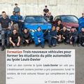 De nouveaux véhicules pour nos formations automobiles !