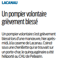 Un sapeur-pompier blessé