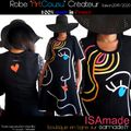 Robe ISAmade Créateur Arty multicolore noire made in France