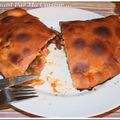 Calzone chorizo et poivrons