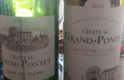 Savennières : Domaine FL le Parc 2016, et Saint Emilion : Grand Pontet 2012 et 2015 pour un repas de vendanges