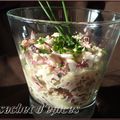 Verrines de rémoulade d'endives carmines au crabe