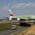 Aéroport: Toulouse-Blagnac(TLS-LFBO): Emirates: Airbus A380-861: A6-EOQ: F-WWAN: MSN:0201.