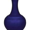A blue-glazed bottle vase, mark and period of Guangxu (1875-1908)