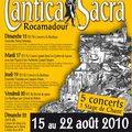 L'affiche Cantica Sacra 2010