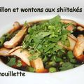 Bouillon et wontons aux shiitakés