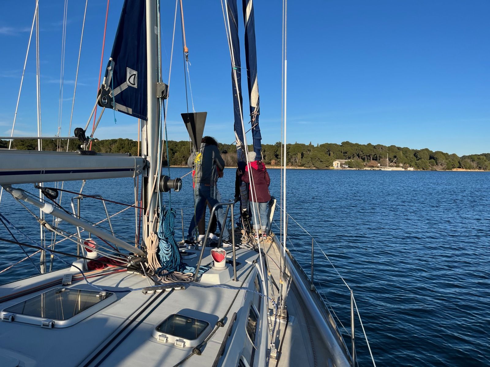 On lève l'ancre pour quitter Pula, 16h08 mercredi 14 février 2024