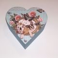boîte à bijoux cœur motif chien