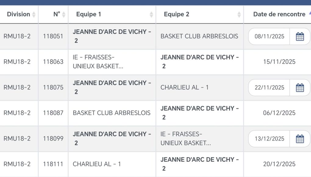 Calendriers AuRA jeunes