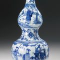 A blue and white double-gourd vase, Ming Dynasty, Jiajing Period (1522-1566)