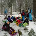 Sortie raquettes avec l'école du pays Velannois.