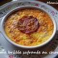 Crème brûlée safranée au chorizo