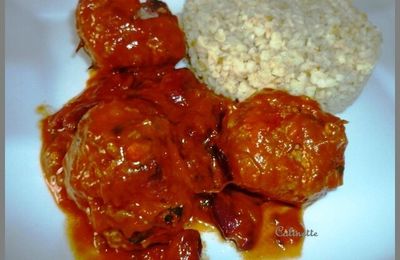 Boulettes de viande façon chili et boulgour